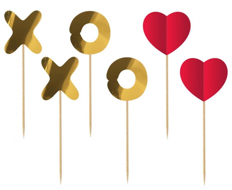Coctail tikkuja - XOXO 6kpl