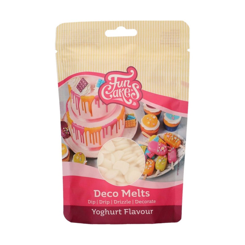 Deco Melts Jogurtin makuinen valkoinen 250g. FunCakes
