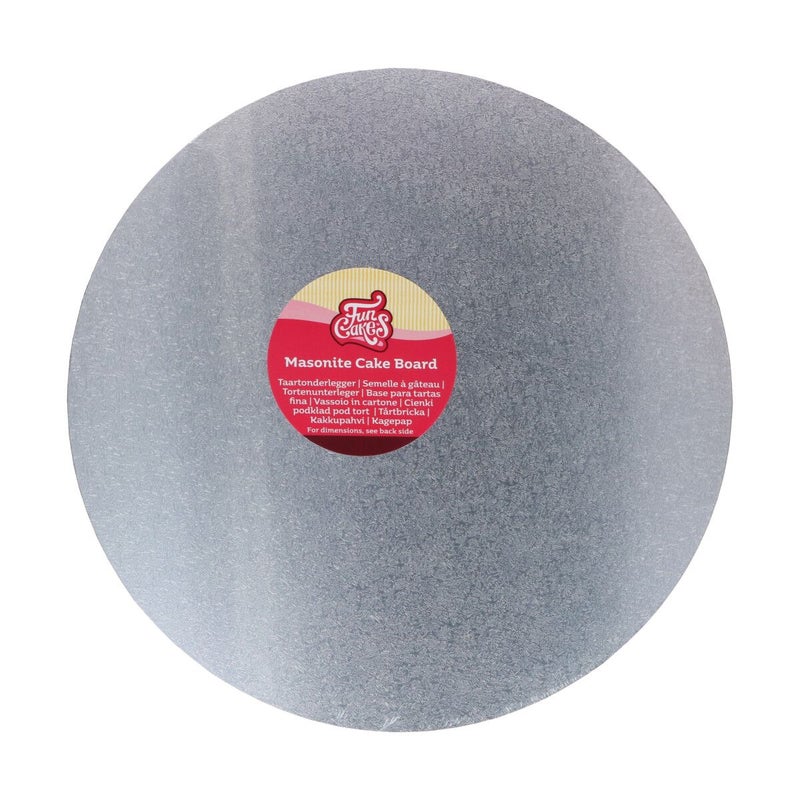Kakkualusta hopea 250mm. 5mm. FunCakes