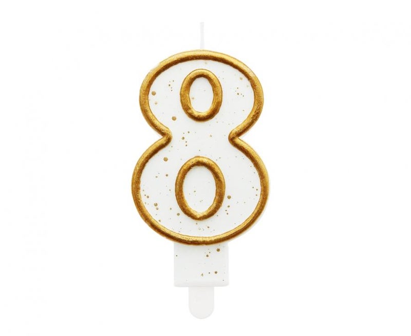 Kynttil&auml; - valkokultainen 8