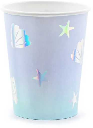 Pahvimuki meri 220ml. 6kpl.PartyDeco