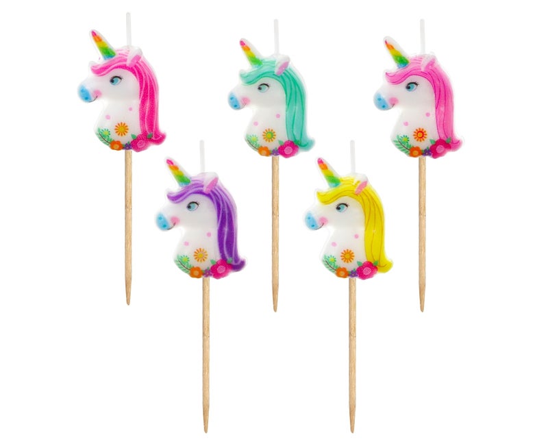 Yksisarvinen - kynttil&auml;t 5kpl