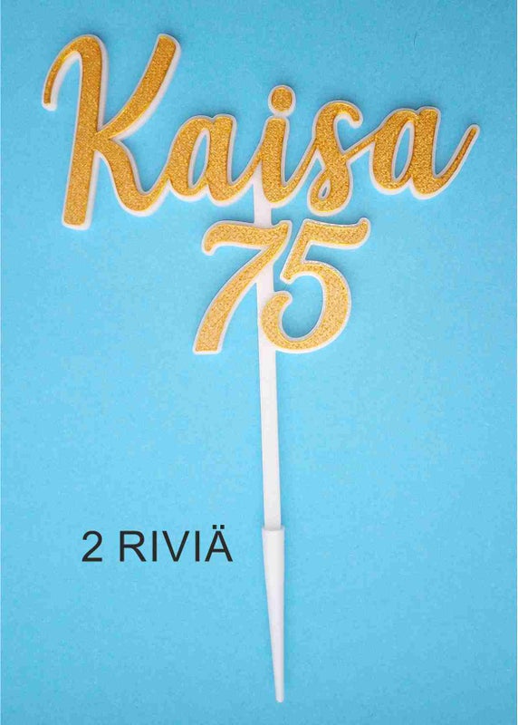 Kakkukoriste omalla tekstill&auml;